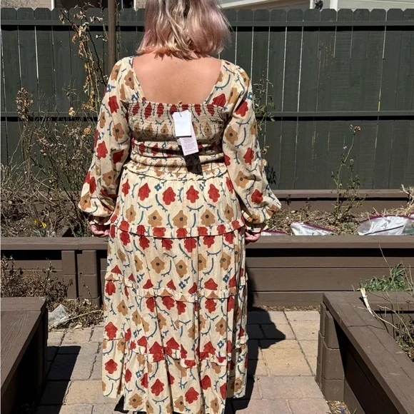 NWT Christy dawn Emerson Dress XL prairie cottagecore smocked bodice - Picture 4 of 9